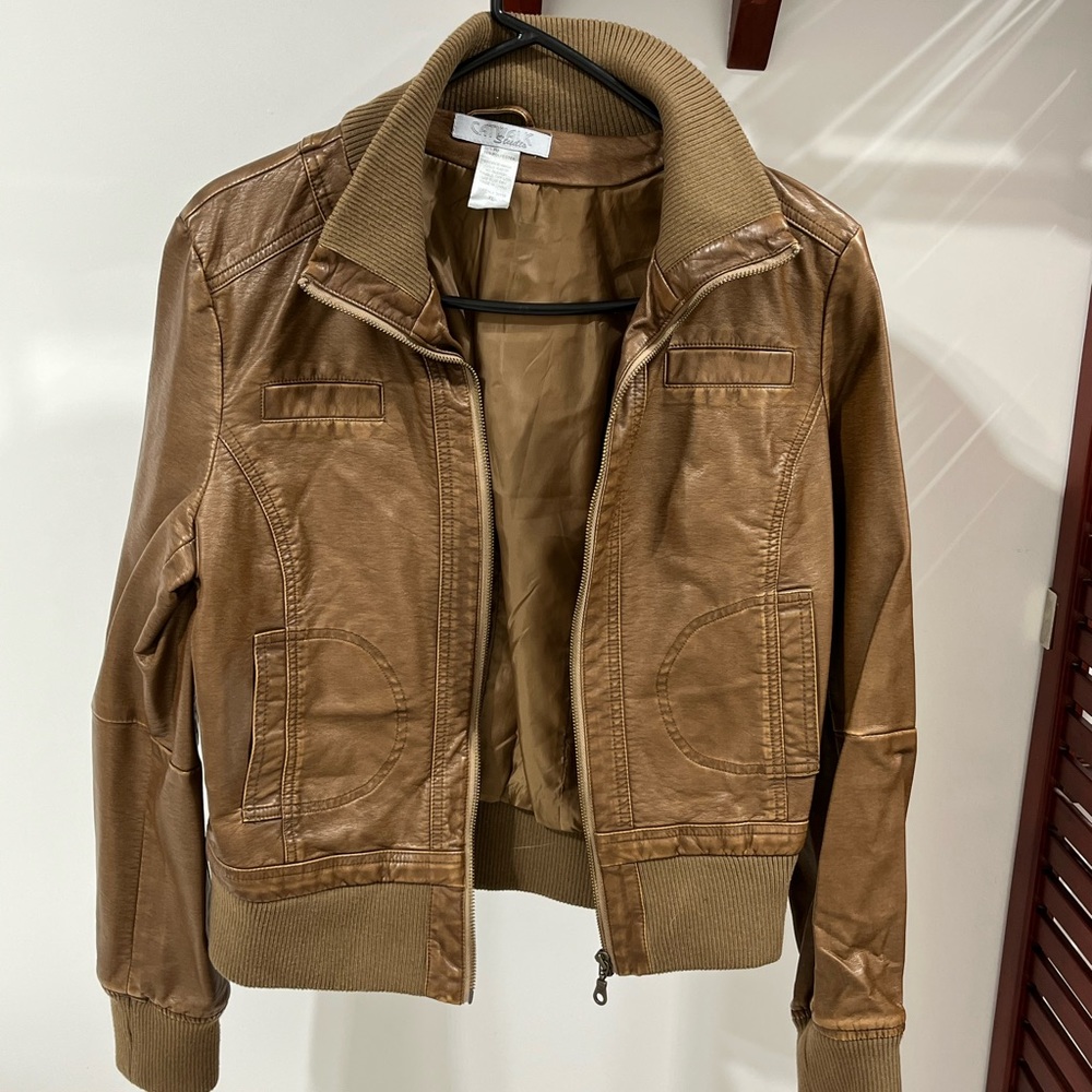 Catwalk women’s PU/Polyester leather jacket